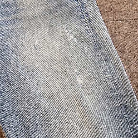 Levis | 505C Orange Tab Cropped Distressed Straight Leg Jeans Heat Stroke Sz 4 - Picture 15 of 15